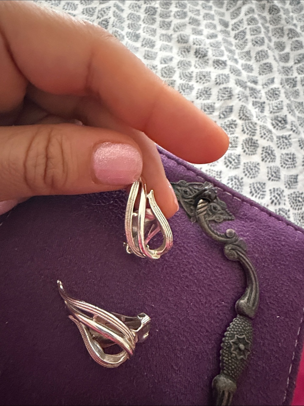 Sarah Coventry Silver-Tone Clip-On Earrings - Elegant Women's Jewelry